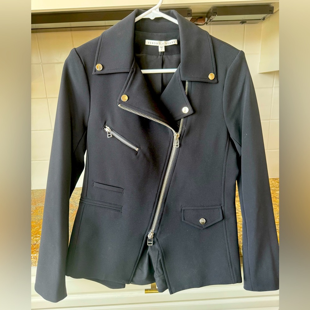 Veronica Beard Hadley Scuba Jacket - Black Sz 6